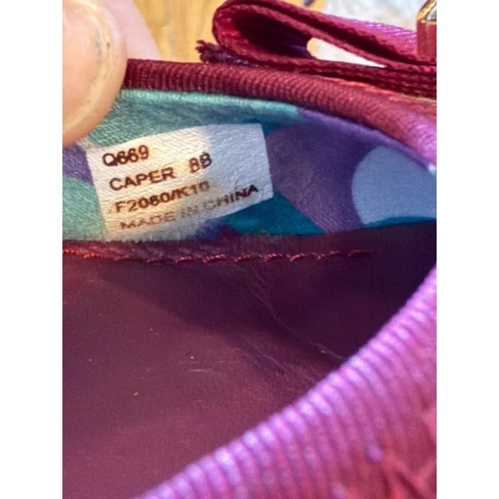 Coach Poppy Caper Violet Patent Leather ballet flats Shoes Sz 8